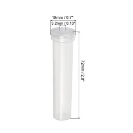 PATIKIL Set of 20 Plants Flowers Arrangement Plastic Bottles 0.6" Inner Diameter x 2.8" White Flower Water Tubes with Cap