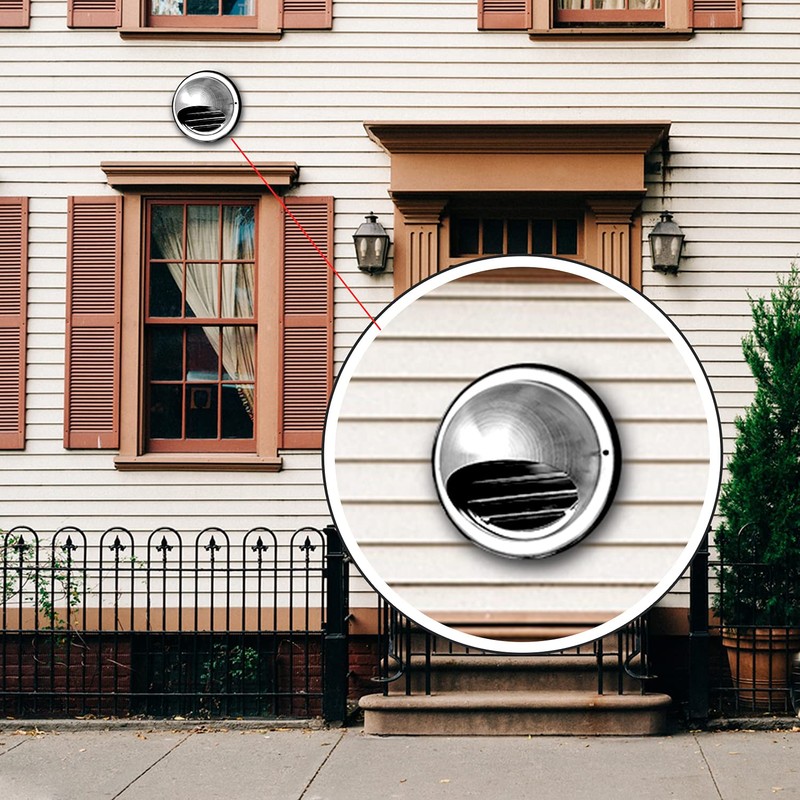 WeCooper 304 5-Inch Stainless Steel Air Vent 125mm, Round Bull
