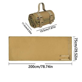 Outdoor Tactical Shooting Mat, 1 Count Foldable Thickened Picnic Blanket, Oxford Cloth Training Mat, Portable Picnic Mat for Outdoor Camping, Camping Mat, Camping Sleeping Mat, Camping Essentials, Travel Accessory, Gear - Color: Khaki, Specification: 1 C
