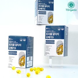 [Too Nature] Two Organic Triple Altige rTG DHA Omega 3 650mg 60 capsules x 3 boxes + Ah / [투네이쳐] 투오가닉 트리플 알티지 rTG DHA 오메가3 650mg 60캡슐 x 3박스 + 아