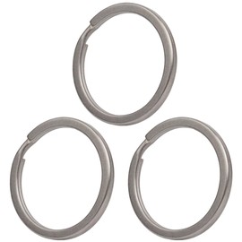 KOYOKOMA Key Ring, Titanium Alloy, Set of 3, Double Ring, Round, Durable, Lightweight, Small, Easy to Install, Keys, Convenient to Carry, Accessory