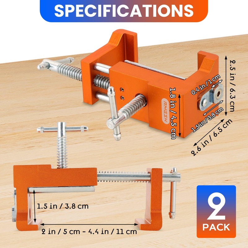 AMGSH Cabinet Clamps 2 Pack – Heavy Duty Face Frame