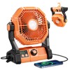BINUYASHA Camping Fan With 8 Speeds, 10000mAh Battery Operated Fan
