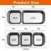 2Pack Stainless Steel Snack Containers, Double/Three Compartment Sauce Cups,Reusable Condiment