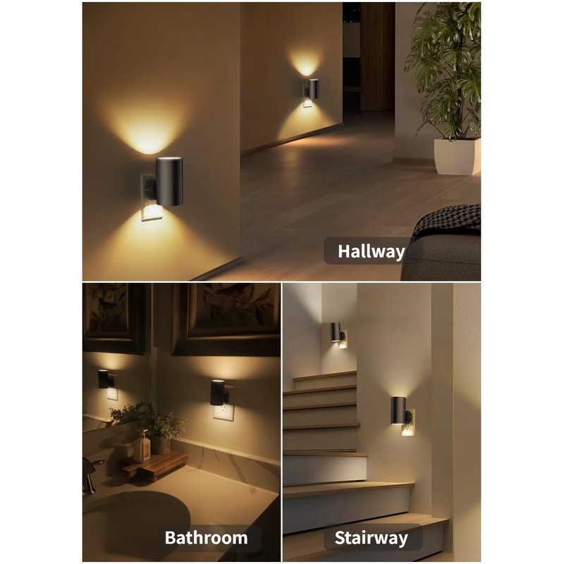 TSEXES 4 Pack LED Night Light Plug in, Dusk to