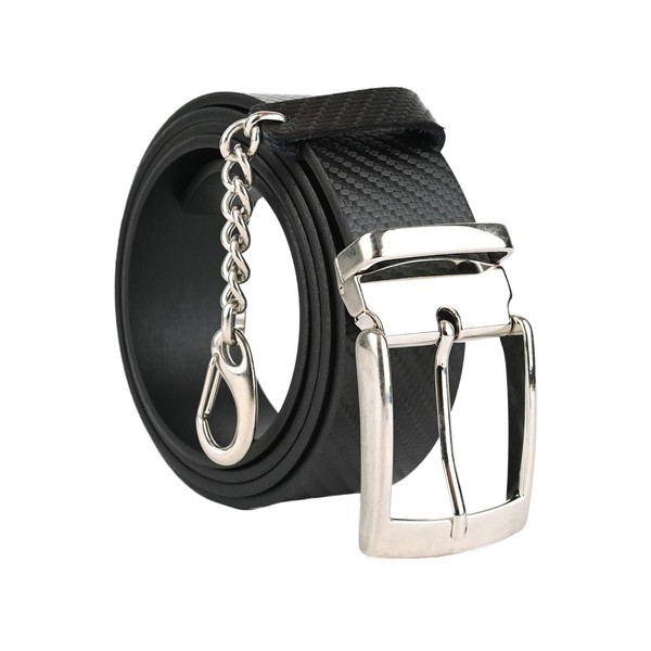 UPGRADE 3STYLE Genuine Carbon Leather Belt Can Be Shortened Without