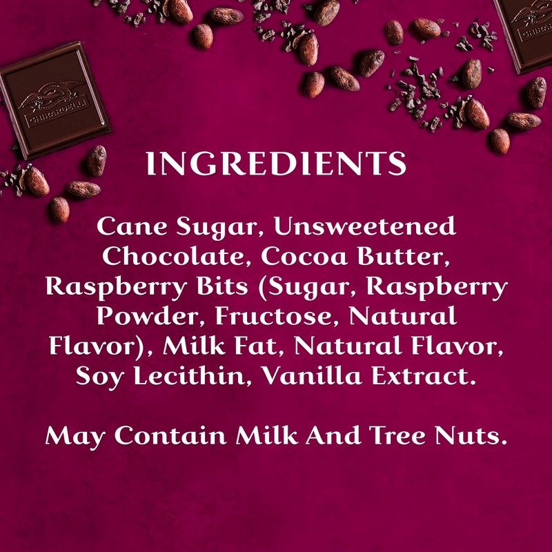 GHIRARDELLI Intense Dark Chocolate Bar, Raspberry, 3.5 Oz Bar (Pack