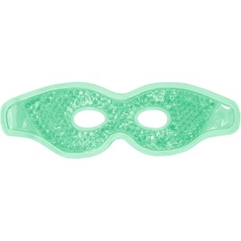 Mascarilla de gel refrescante para ojos y máscara de ojos de tamaño ajustable, diseñada para aliviar el dolor de forma fácil y eficaz, como bolsas, verde, 29x9cm