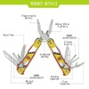 12-in-1 Multi Tool Pliers Portable Folding Pocket Multitool with Nylon
