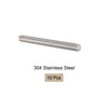 Rebower 10pcs Full Thread Rod 304 Stainless Steel Rod Bar