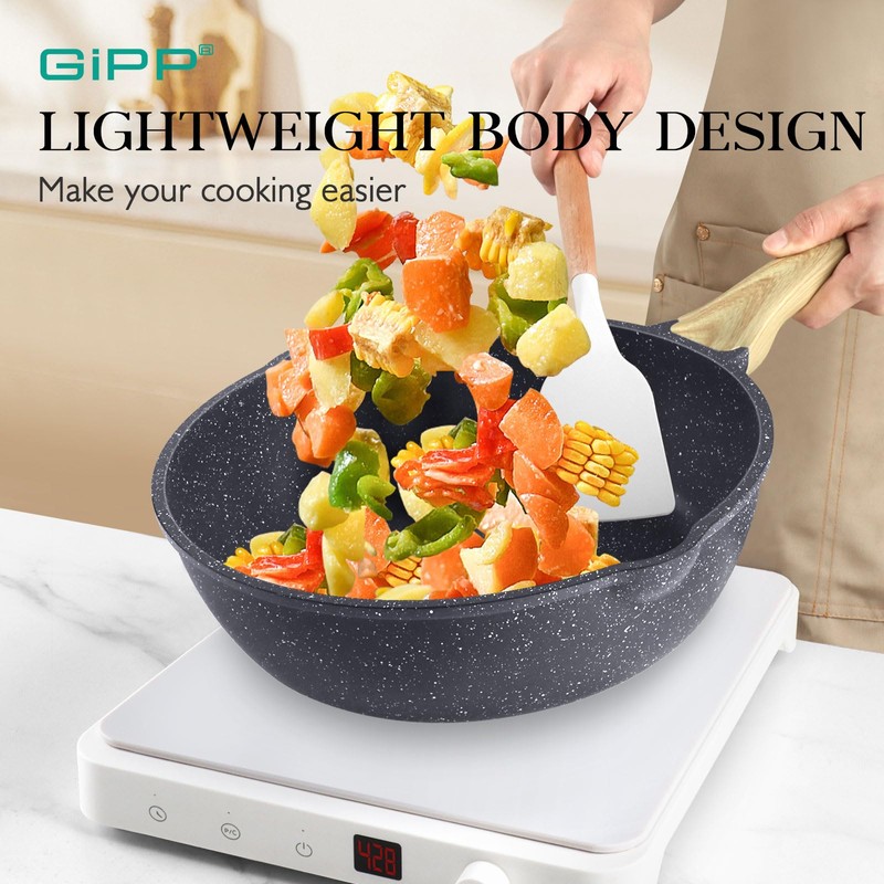 GiPP Pots and Pans Set Non Stick - 10 Pcs