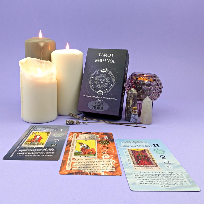 Witchy Cauldron Spanish Learning Tarot Card for Beginners with Meanings