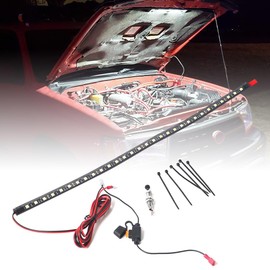 GreceYou Under Hood LED Light Kit, Waterproof 12V 30LEDs Car LED Lights Bars Car Underhood Work Light Strip with Automatic On/Off -Universal Fits Any Vehicle (white, 52cm/20.47inch)