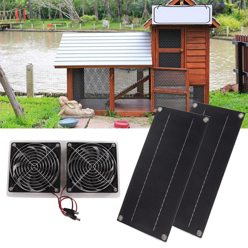 Solar Panel Fan Kit Waterproof Portable Environment Friendly Solar Exhaust