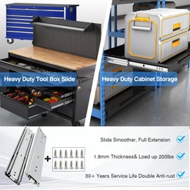 VITERLYNX Thickened 200Lbs Heavy Duty Drawer Slides 1 Pair 24 Full Extension Ball Bearing Sliding Rails Kitchen Cabinet RV Runners Shelf Tool Box Tracks Glides (1/2" Thick, 24" L)