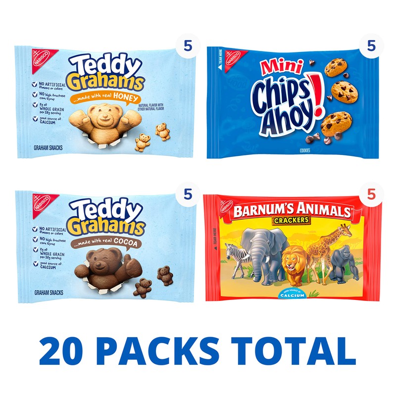 Nabisco Fun Shapes Variety Pack, Barnum's Animal Crackers, Teddy Grahams