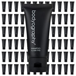 World Amenities - Bodyography - Bulk Shampoo | 50 Count, 1.4oz | Lavender Peppermint, Mini Travel Size Toiletries (100% Recyclable Tube with Flip Top Cap) Hotel Amenities, Suitable for All Hair Types