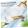 Hohopeti Bird Feeder Suction Cup Sturdy Outdoor Window Bird Feeder