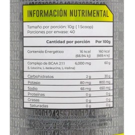 Bcaa's 2:1:1 Piña Mango 400 Grs 43 Supplements Sabor Piña/mango