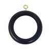Premium 12 Pcs Wooden Curtain Drapery Rings, Black for 1