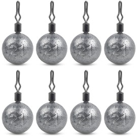 Drop Shot Weights Kit Round Cannonball Fishing Sinkers Weights Bass Casting Fishing Weights Swivel Drop Shot Sinker Rig Tackle for Bass Fishing Freshwater Saltwater