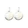 Sterling Silver Hammered Oval Disc Earrings