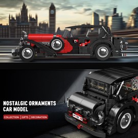 Mould King 10114 Classic Cars Building Kits, MOC Vintage Car Model Building Blocks Set, Gift for Kids Age 8+/Adult Collections Enthusiasts(1308+ Pieces, Static Version)