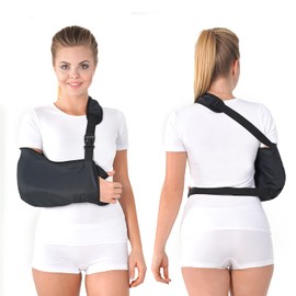 Armschlinge mit Druckknopfverschluss weich gepolstertem Schultergurt Medium Schwarz