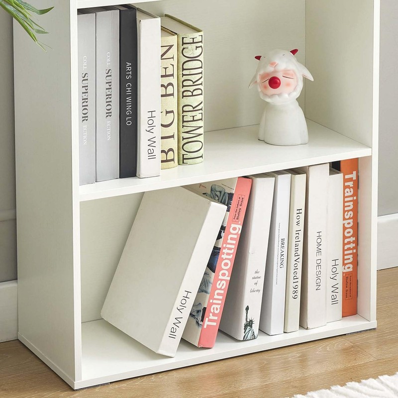 3 Tier Bookshelf, 36'' Tall Bookcases with Cabinet, Floor Standing