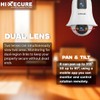 Hixecure 4MP(2MP+2MP) Dual Lens Bulb WiFi Camera –Motion Detection, Night