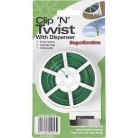 SupaGarden - Clip N Twist Plant Tie Coiling Wire With Dispenser - 30M
