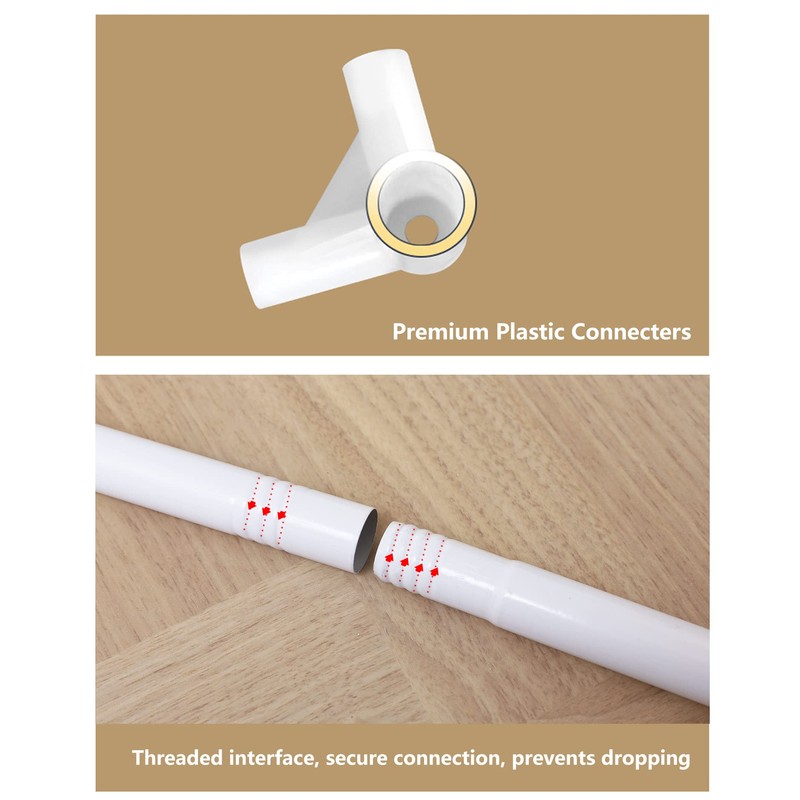 AIKASY King Size Canopy Bed Frame - Thickened Metal Canopy