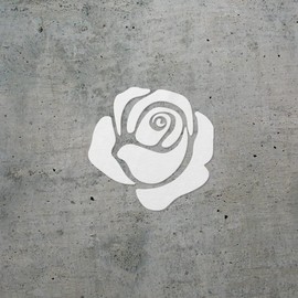 Decal Stickers of Beautiful Rose Silhouette (White) (Set of 2) Luxury Weatherproof Vinyl Decal Stickers for Laptop Desktop Smartphone Car Dirt Bike Wall Room Mason Jar - BICVER1702541WHW19Y24