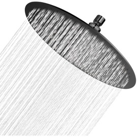 Cabezal de Ducha de Lluvia de para baño baja presión,12 pulgadas Ducha de Lluvia de Acero Inoxidable(Para baja presión), Regadera Redonda de Alto flujo para Baño, Ahorro de Agua