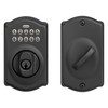 SCHLAGE BE365 CAM 622 Keypad Electronic Deadbolt, Matte Black