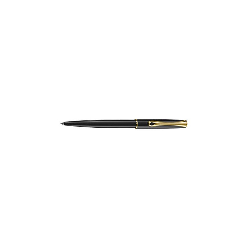 DIPLOMAT Traveller Easyflow Ballpoint Pen, Black/Gold, Pack of 1