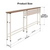 Narrow Console Table, 78.8" Sofa Table Adjustable Height Behind Couch