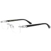 HEPIDEM 100% Really Buffalo Horn Handmade Glasses Frame Square Rimless