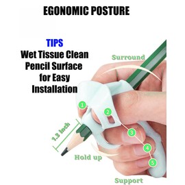 HORNYPOOT Pencil Grips for Kids Handwriting,10 Pack Pencil Grippers Holder Posture Correction for Preschooler Training, Soft Silicone Foam Pen Writing Aid Tool for Preschooler Kids Students