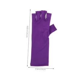 BIUDECO 1pair Uv-resistant Fingerless Manicure Gloves Lightweight Polyester Material for Nail Art Comfortable Fit for Home Salon Use Design to Shield Hands from Uv Rays