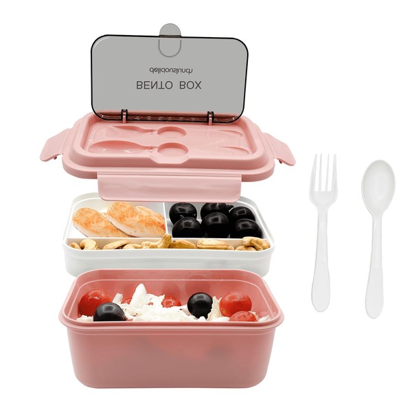 HNNJCK 1500 ml Bento Lunch Box with Compartments, Lunch Box,
