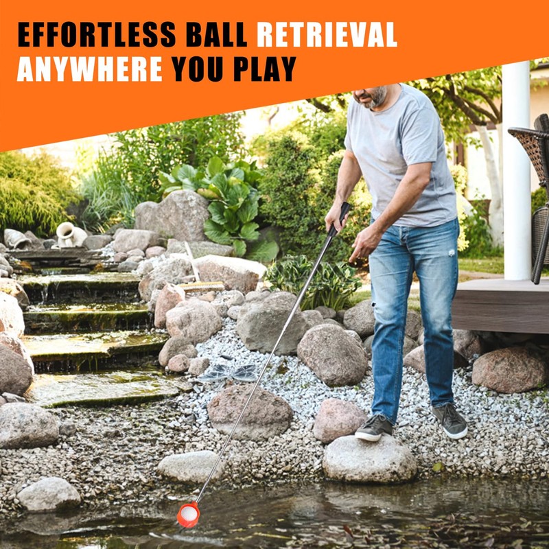 BIRDIEBLAST Golf Ball Retriever Telescopic for Water, 9Ft/12Ft/17Ft/20Ft Stainless Steel