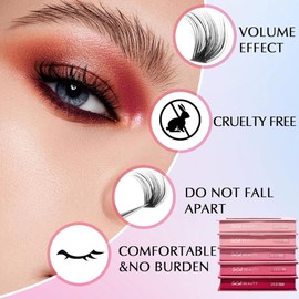 .03 Single Length Lash Trays by SoCal Beauty - Faux Mink Eyelash Extensions, 20 Rows per Tray, Color-Coded Curls, Aluminum Backing & Window View - Professional Salon Quality