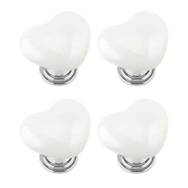 Toilet Button Push Tool,4 PCS White Toilet Tank Button Aid Love Heart Shaped Toilet Tank Button Helper Toilet Button Pusher for Women Long Nail Manicures