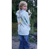 Foxfire for Kids Light Blue Rainbow Art Raincoat size 5