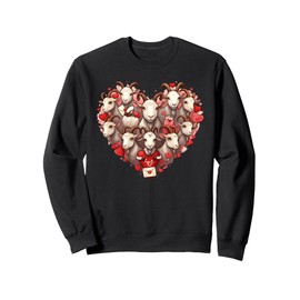 Funny Goat Heart Valentine Goat Womens Mens Kids Sweatshirt