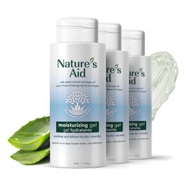 Nature's Aid Moisturizing Skin Gel: After Sun Care Aloe Vera Gel Extract. Cooling, Hydrating, Absorbs Quickly - Sunburn Relief. True Natural Skin Therapy with A Boost of Hydration. Multipurpose Skincare (35ml x 3 pack)