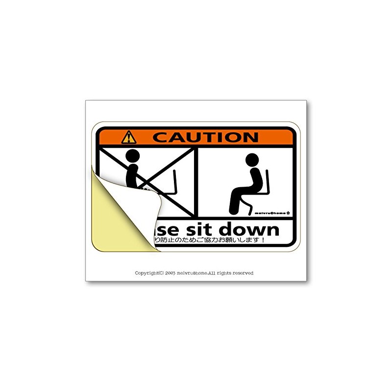 Sitting, Toilet Sticker, Prevents Standing, Sitting, Sitting, Sitting