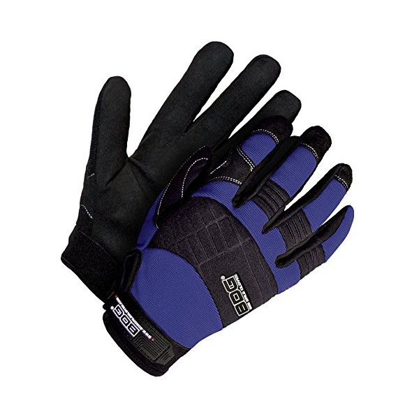 Bob Dale Gloves 20110603NM Mechanics Glove Synthetic Leather Navy Blue/Black,