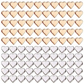 MAGICLULU Cuentas Espaciadoras De Corazón De Aleación Para Pulsera Y Collar 100 Piezas Pequeñas Separadores De Orificio Para Accesorios De Fabricación De Joyas Diy 0.23X0.23X0.11In